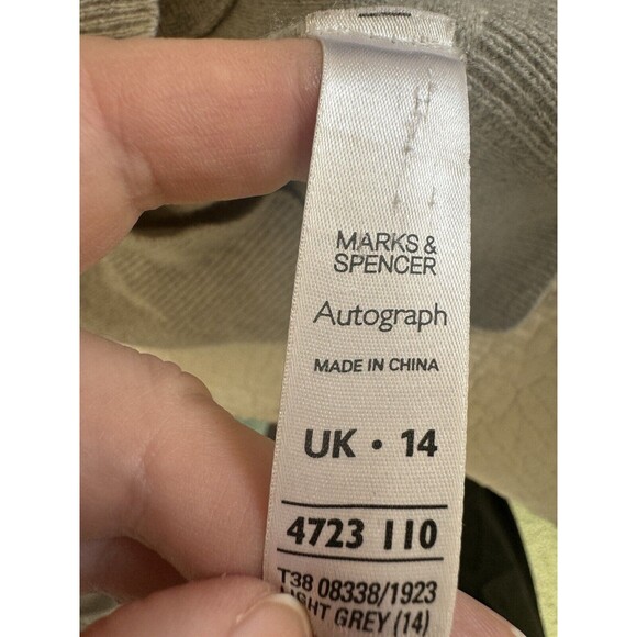 M&S Autograph 100% Cashmere Cardigan Size Large UK14 Gray - Picture 7 of 8